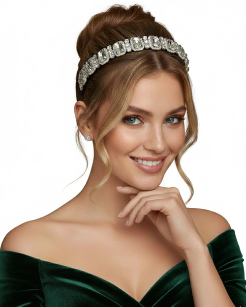 Crystal Statement Headband for Women - Occasion Hair Accessory - Angel & Co Hair Accessories